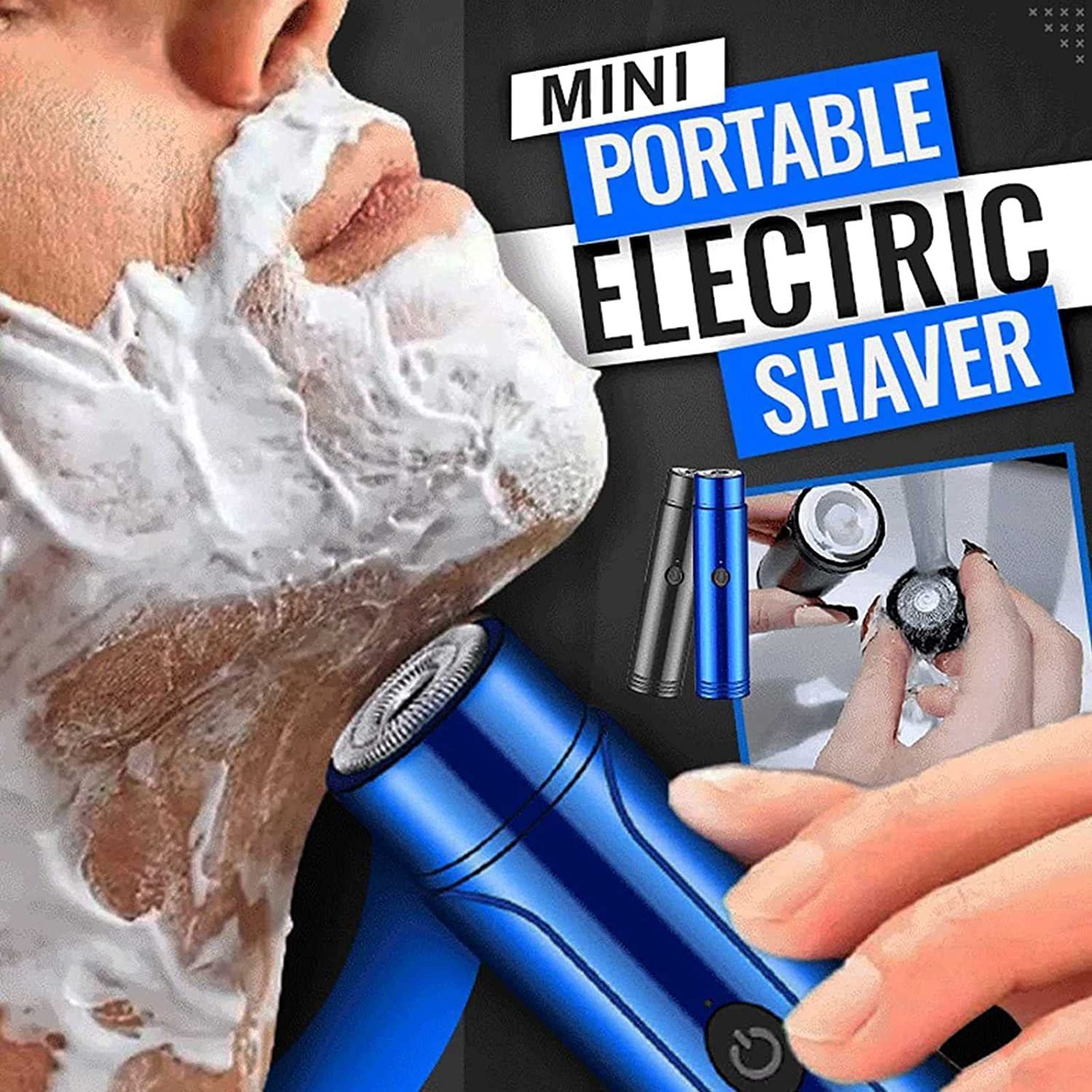 Mini Portable Electric Shaver for Men and Women, Electric Shaver, Unisex Travelling Washable USB Beard Shaver and Trimmer for face,under Arms Shaving Wet and Dry Use and Low-Noise (Multicolor(B)) - Image 2